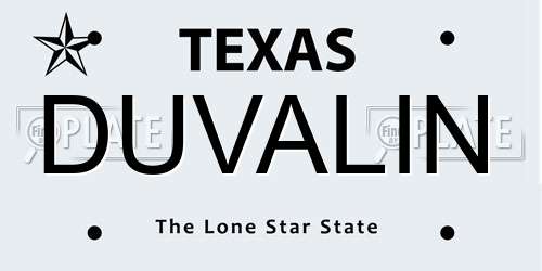 DUVALIN Texas License Plate
