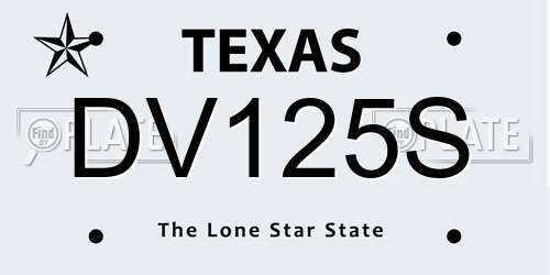DV125S Texas License Plate