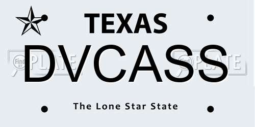 DVCASS Texas License Plate