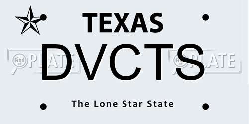 DVCTS Texas License Plate