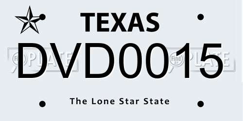 DVD0015 Texas License Plate