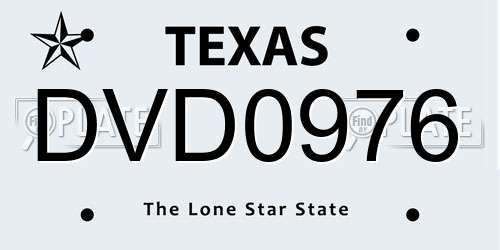 DVD0976 Texas License Plate