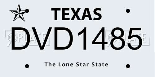 DVD1485 Texas License Plate