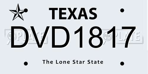 DVD1817 Texas License Plate