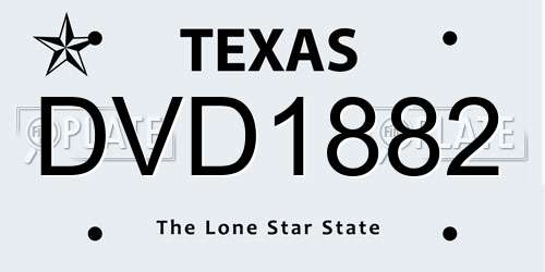 DVD1882 Texas License Plate