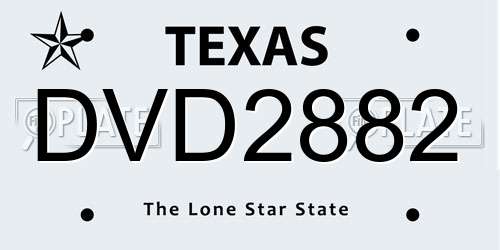 DVD2882 Texas License Plate