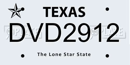 DVD2912 Texas License Plate