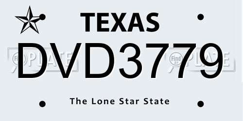 DVD3779 Texas License Plate