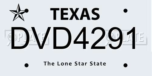 DVD4291 Texas License Plate