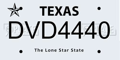 DVD4440 Texas License Plate