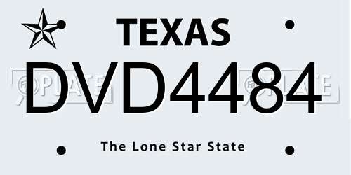 DVD4484 Texas License Plate