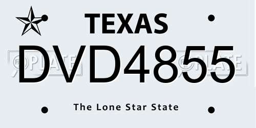 DVD4855 Texas License Plate