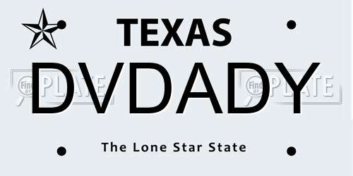 DVDADY Texas License Plate