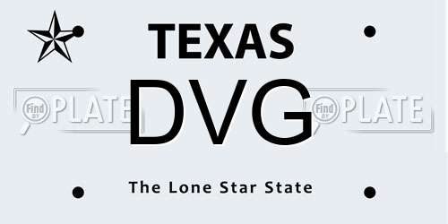 DVG Texas License Plate