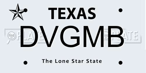 DVGMB Texas License Plate