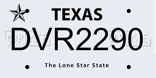 DVR2290 Texas License Plate