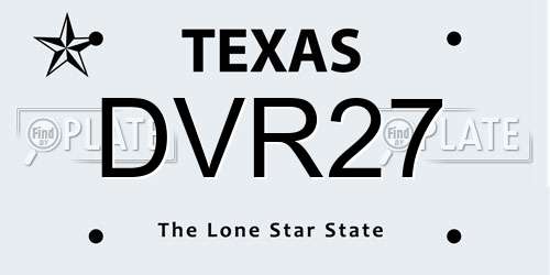DVR27 Texas License Plate