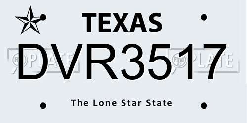 DVR3517 Texas License Plate