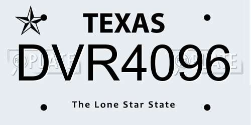 DVR4096 Texas License Plate