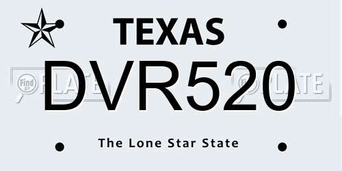 DVR520 Texas License Plate