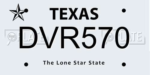 DVR570 Texas License Plate