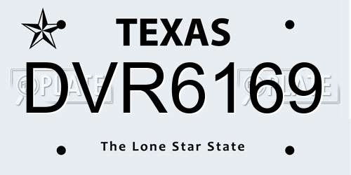 DVR6169 Texas License Plate