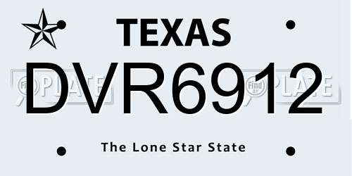 DVR6912 Texas License Plate