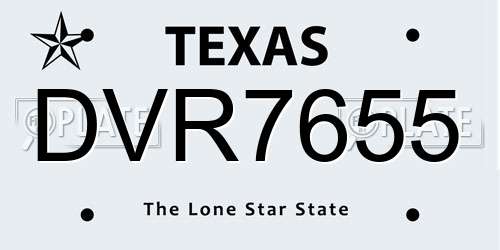 DVR7655 Texas License Plate