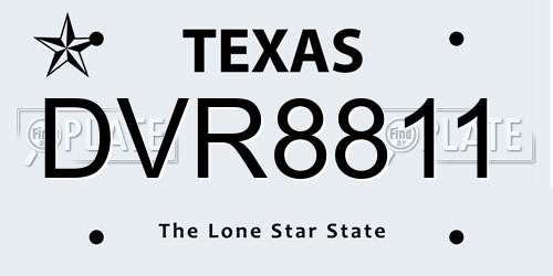 DVR8811 Texas License Plate