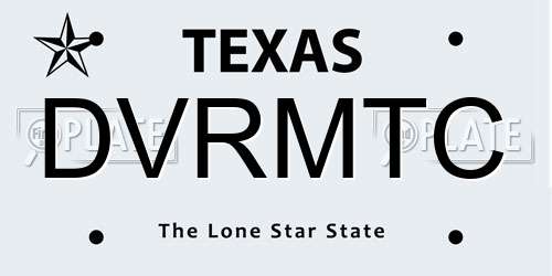 DVRMTC Texas License Plate