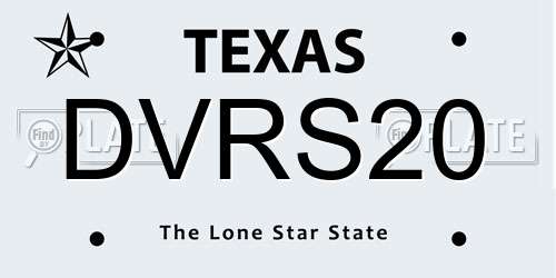 DVRS20 Texas License Plate