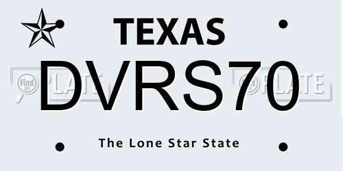 DVRS70 Texas License Plate
