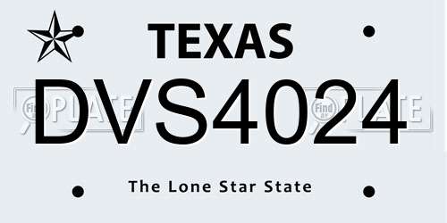 DVS4024 Texas License Plate