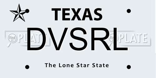 DVSRL Texas License Plate