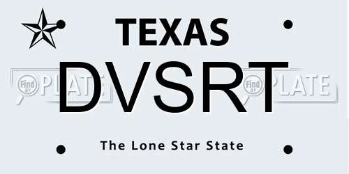 DVSRT Texas License Plate