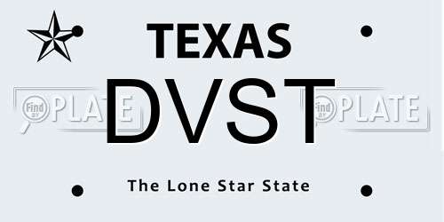 DVST Texas License Plate