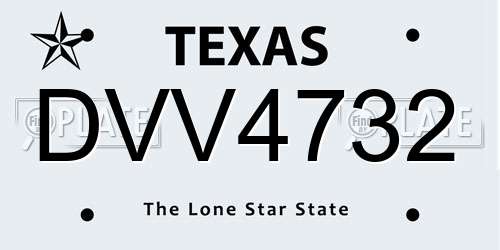 DVV4732 Texas License Plate
