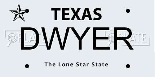 DWYER Texas License Plate
