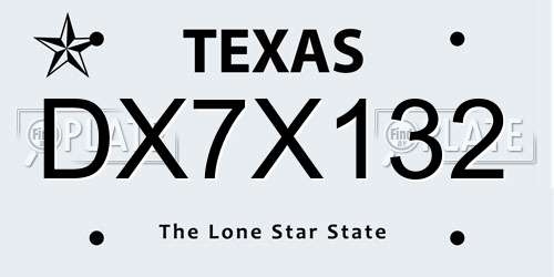 DX7X132 Texas License Plate