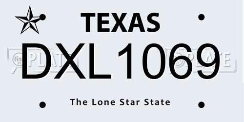 DXL1069 Texas License Plate