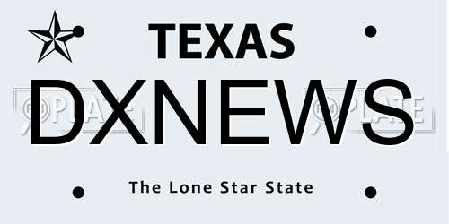 DXNEWS Texas License Plate