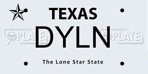 DYLN Texas License Plate