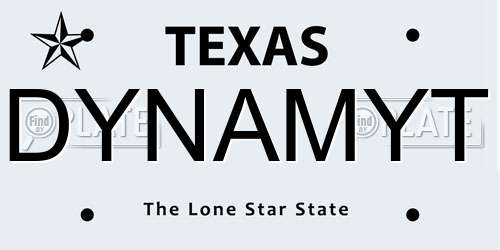DYNAMYT Texas License Plate
