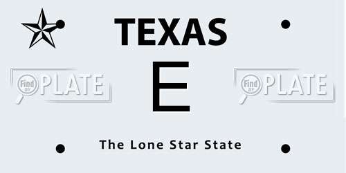 E Texas License Plate