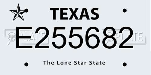 E255682 Texas License Plate