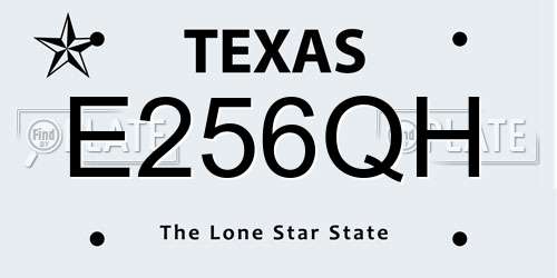E256QH Texas License Plate