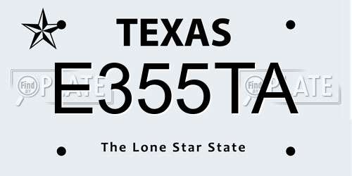 E355TA Texas License Plate
