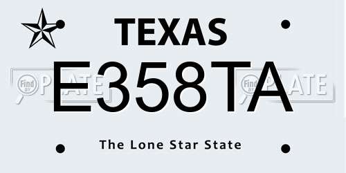 E358TA Texas License Plate