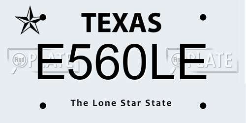 E560LE Texas License Plate