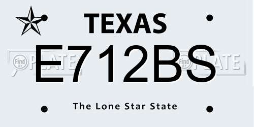E712BS Texas License Plate